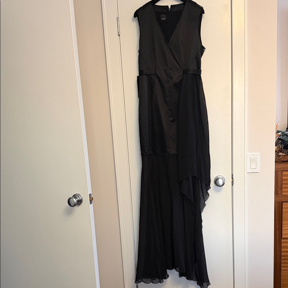 Pinko Asymmetrical Black evening maxi Dress size eur 36 - Picture 6 of 13